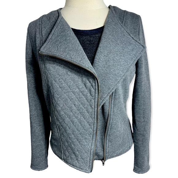 Athleta gray moto jacket size M - Picture 5 of 11